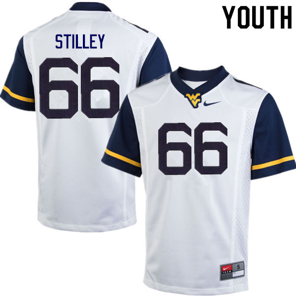 Youth #66 Adam Stilley West Virginia Mountaineers College Football Jerseys Sale-White - Click Image to Close